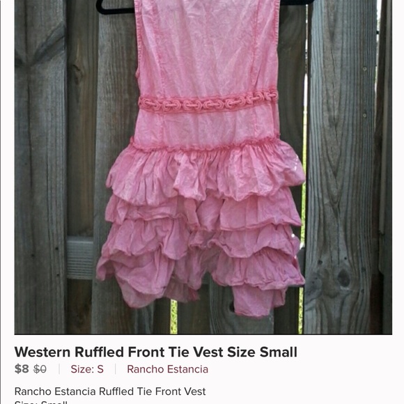Sweet & Sassy Ruffly Vest with Tie - Picture 7 of 7